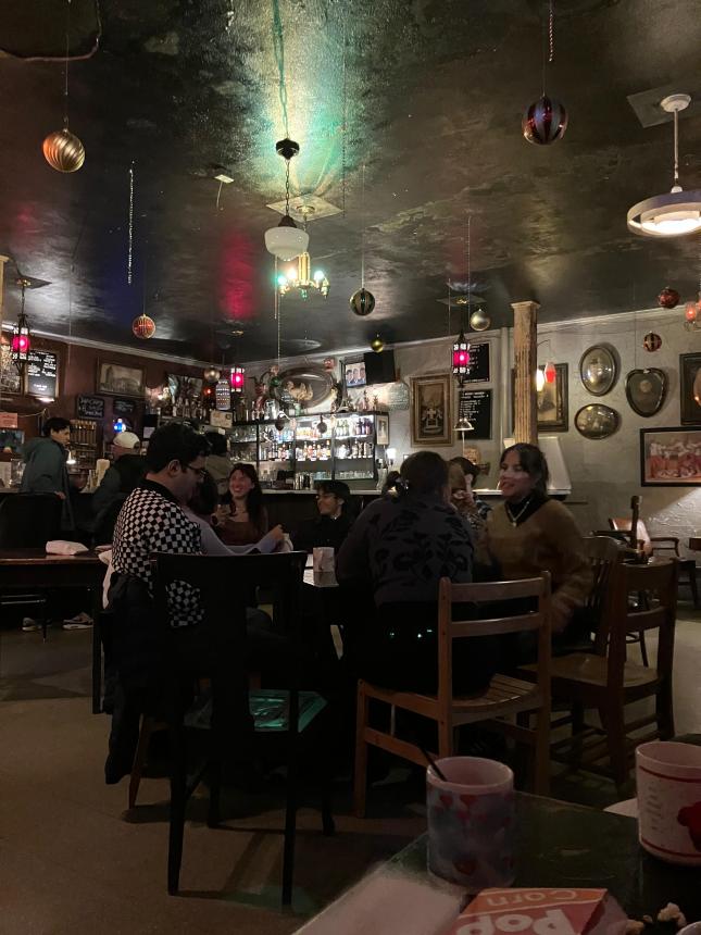 Grad students at a bar